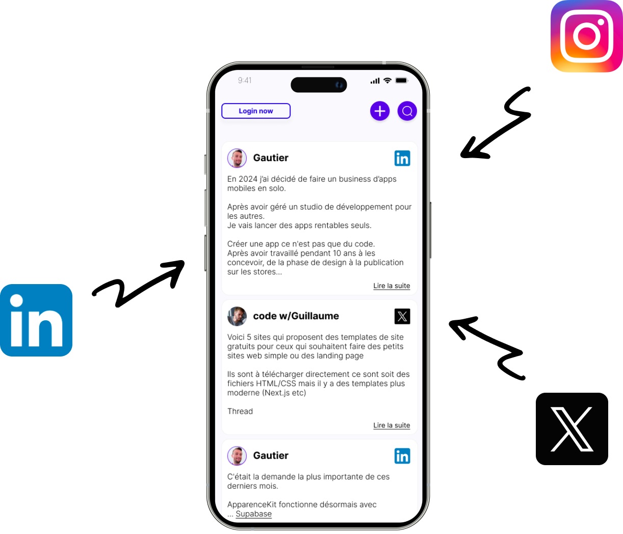 Alf social app posts bookmarks